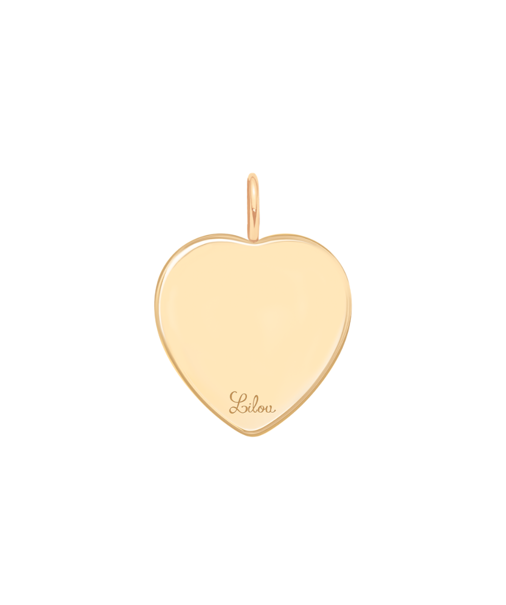 Ženski privjesak Icons s bijelim kristalom u obliku srca, pozlaćen, Lilou