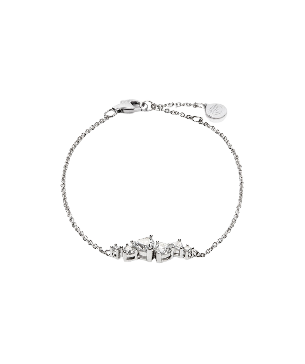 Bratara de dama din argint sterling cu pietre de zirconiu in forma de inima, CHIARA FERRAGNI