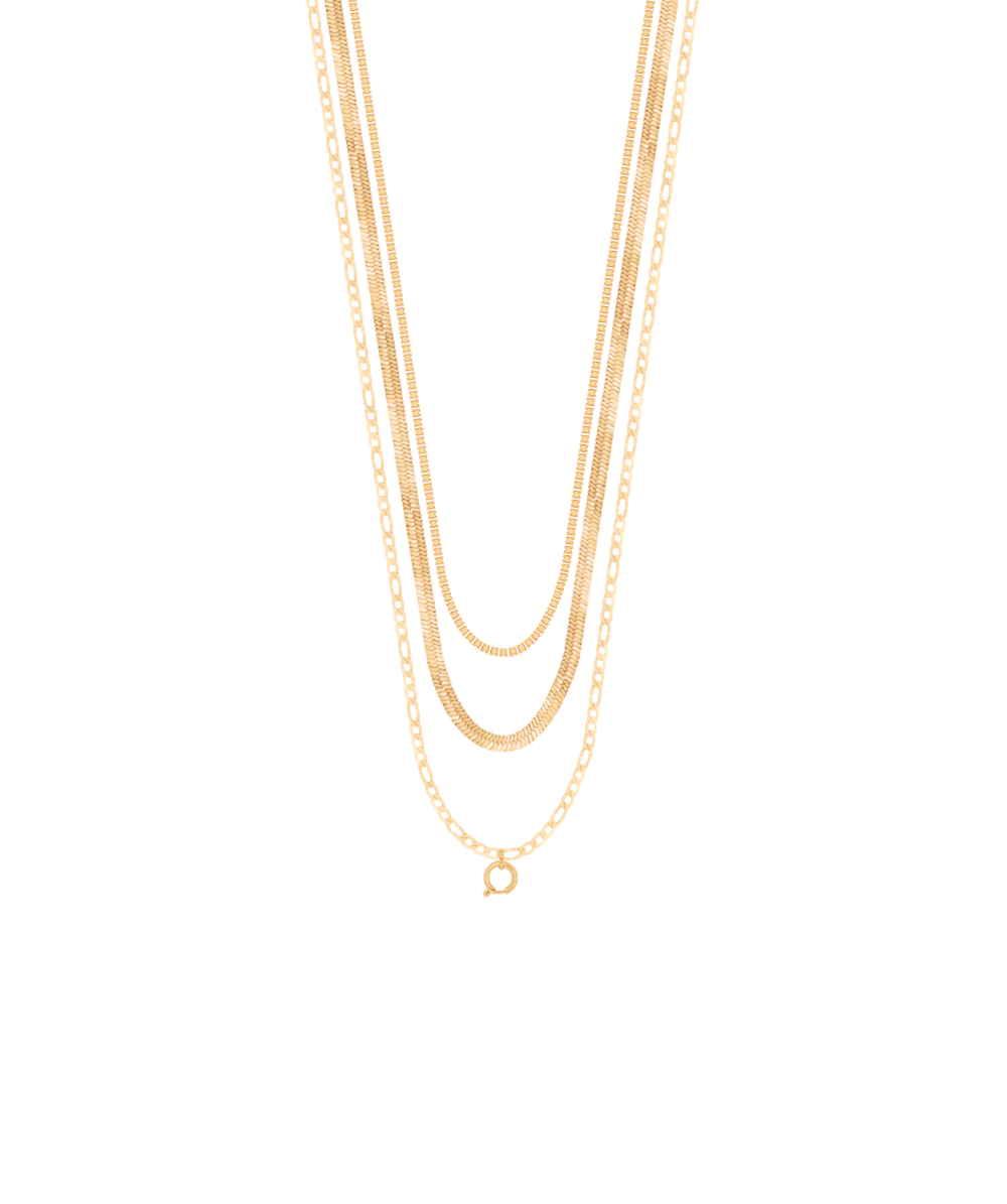 Gold-plated Multichain adjustable necklace for women, Lilou