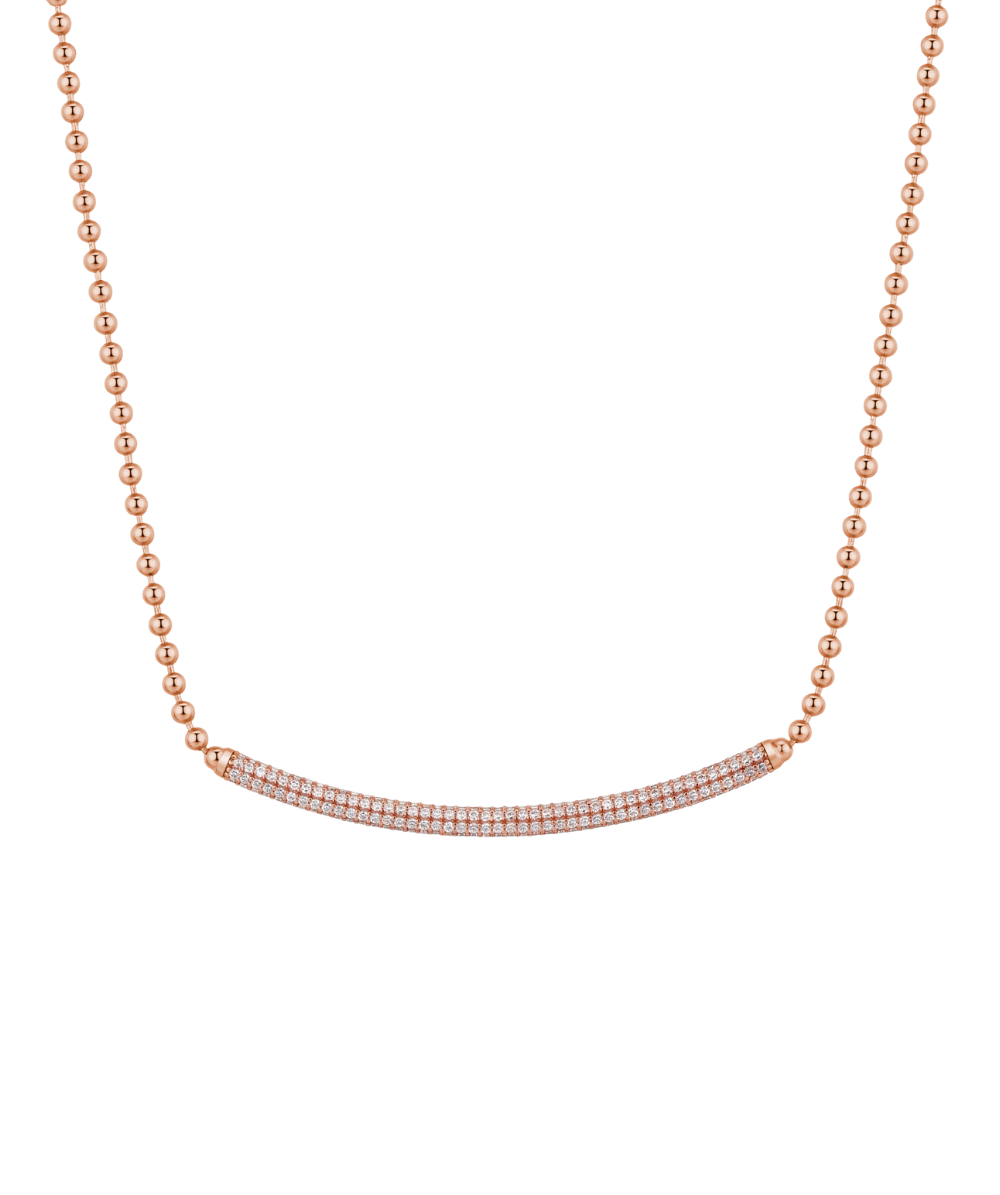 Women's Silver Necklace BIANCA, ROSATO