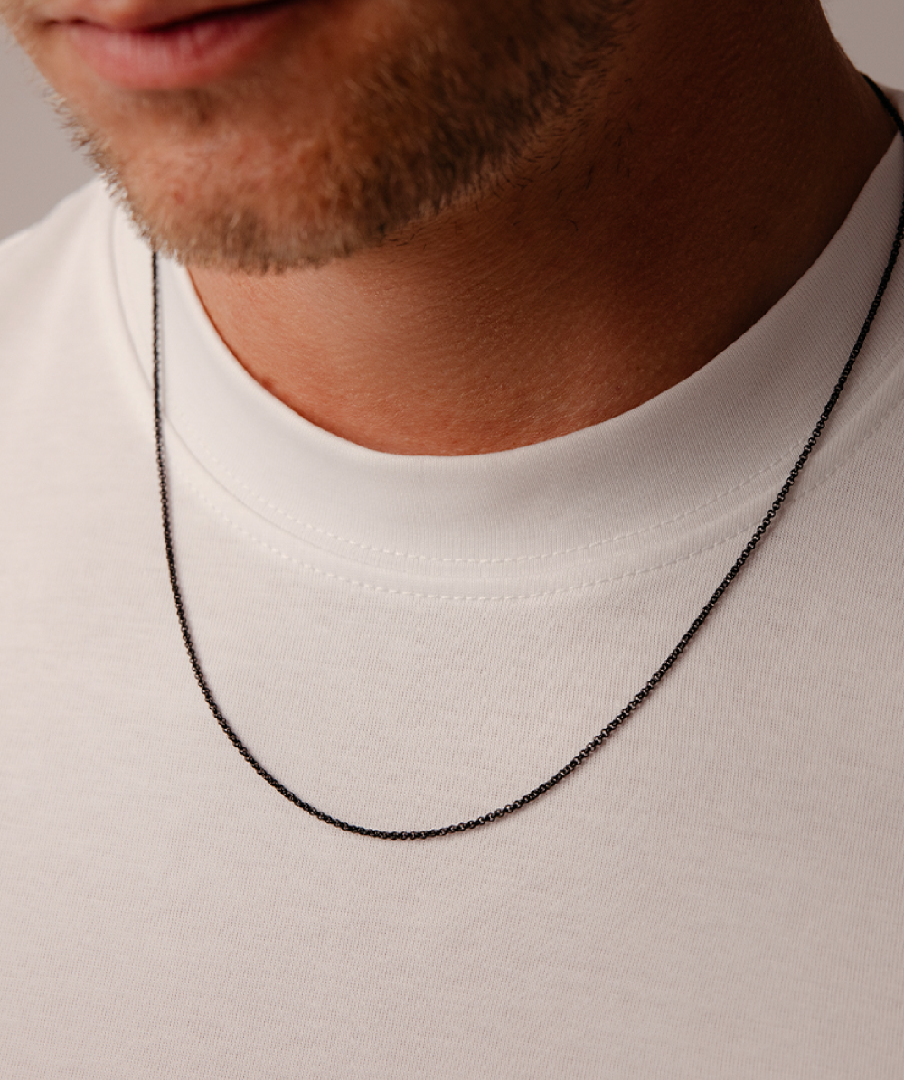 Rolo chain steel black, Lilou