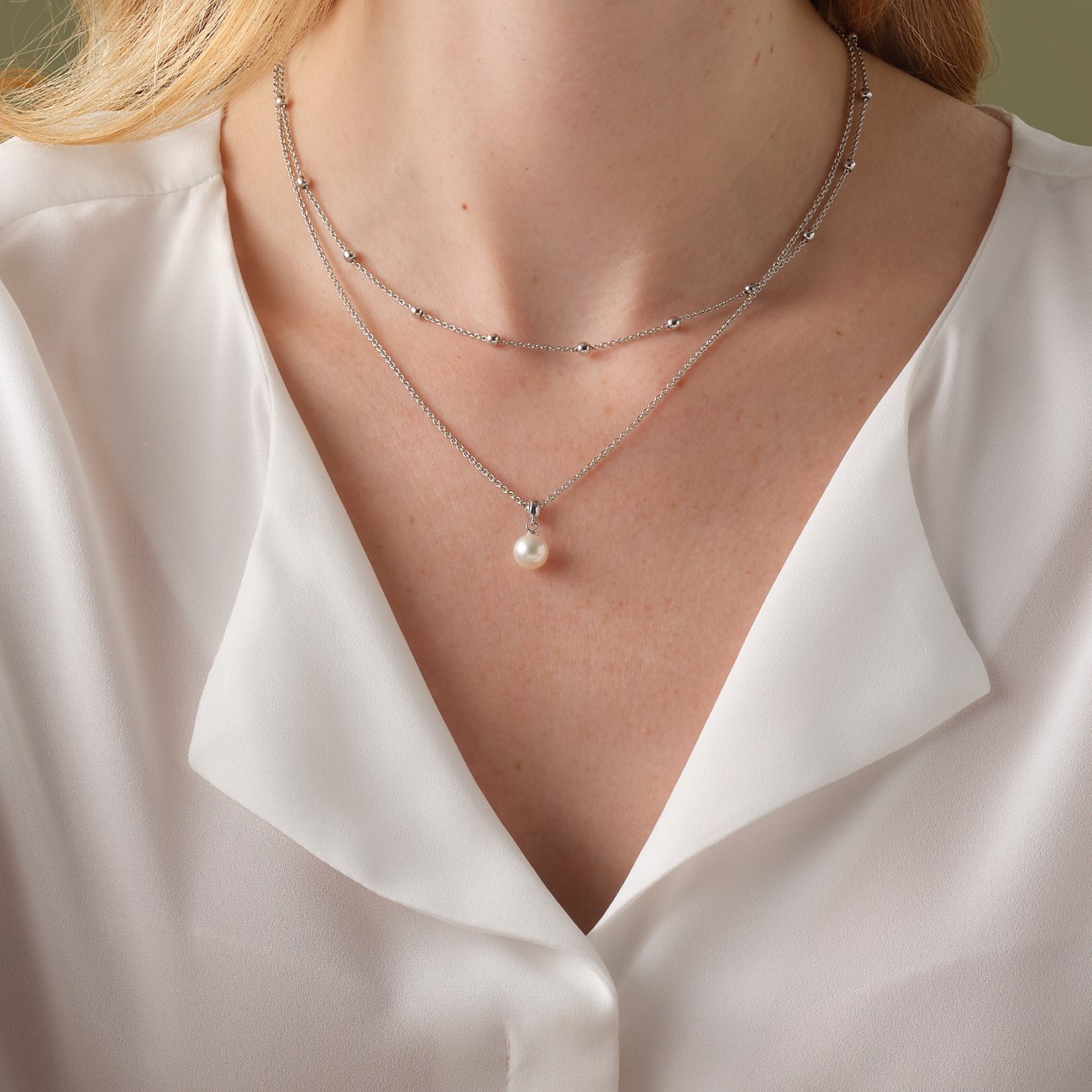 Ženski srebrni ogrtač JOY, podesive dužine, JETTE