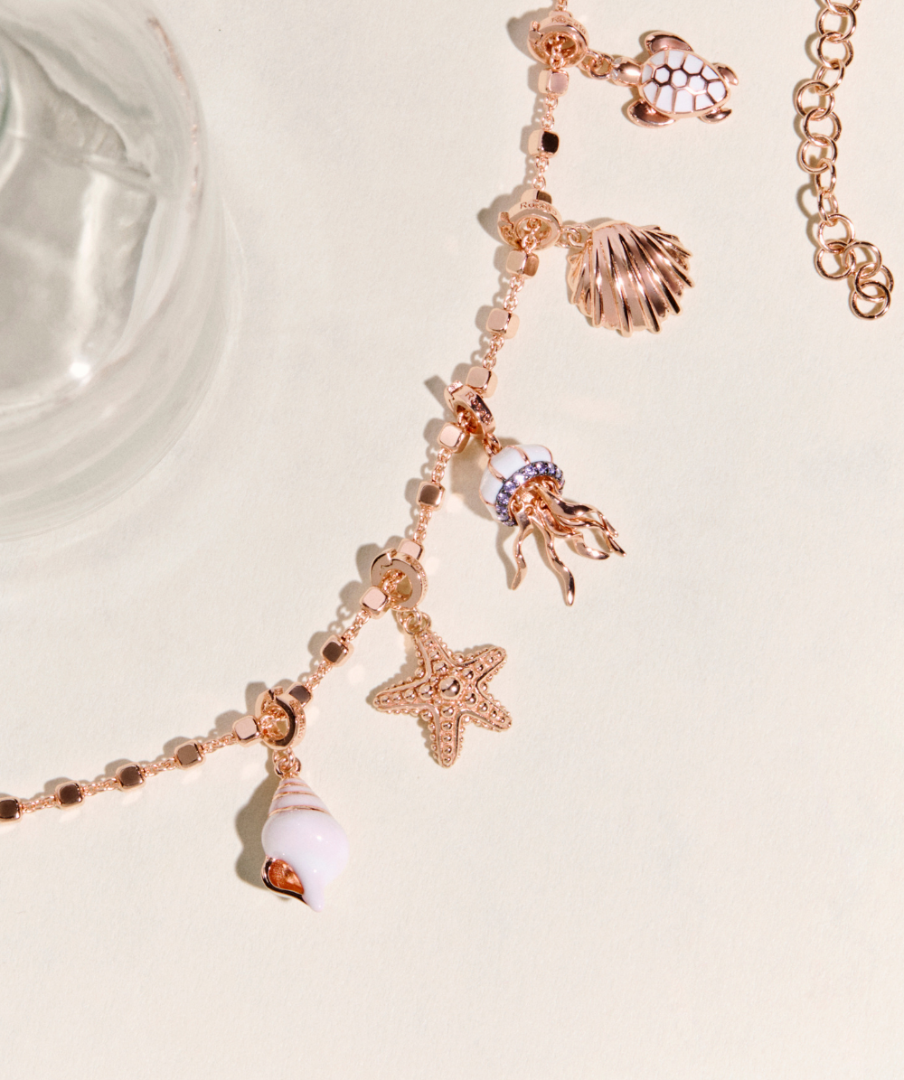 Ženski srebrni narukvic STORIE, ROSATO