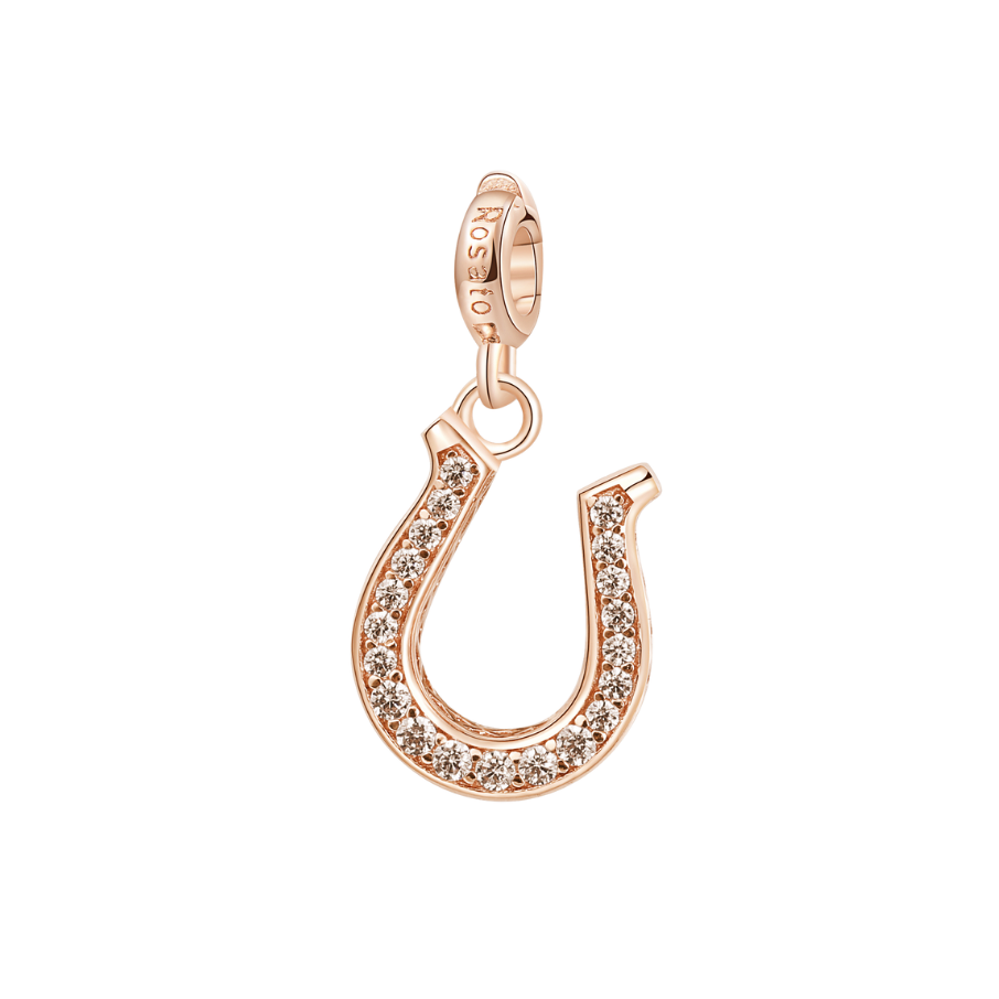 Women's Silver Charm STORIE Horseshoe, ROSATO