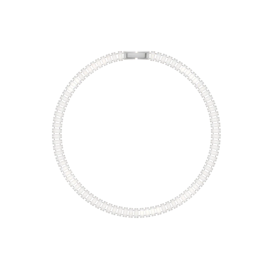 Elegantna ženska narukvica, podesiva, 16 cm + 4 cm produžni lančić, presvučena sreberom, sa bijelim cirkonima, Lilou.