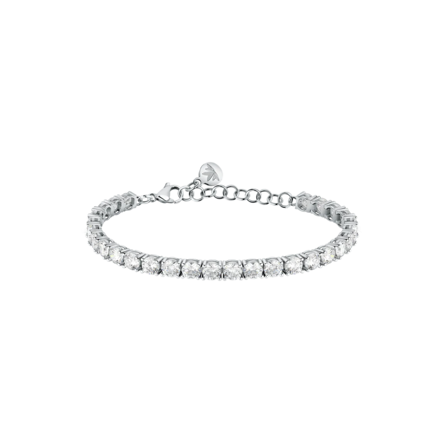 Women's bracelet sterling silver Tesori tennis adjustable 16 cm + 3 cm extension, MORELLATO