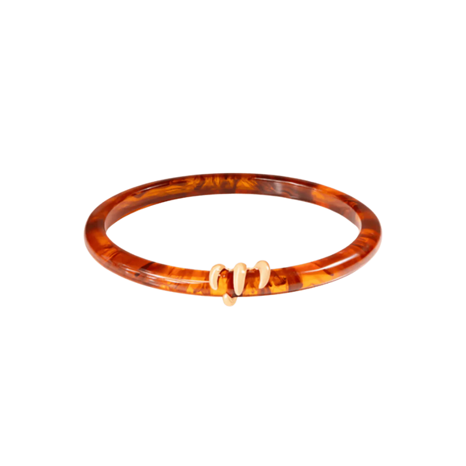 Women's bracelet Forza brown resin, Lilou