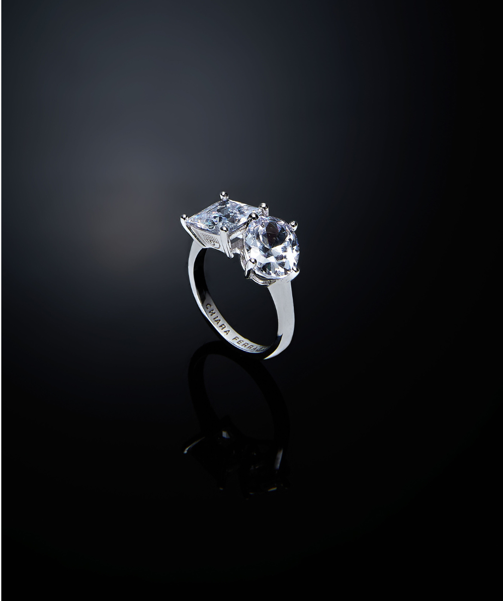 Prsten za žene u obliku princeze sa četvrtastim i okruglim oblicima, CHIARA FERRAGNI
