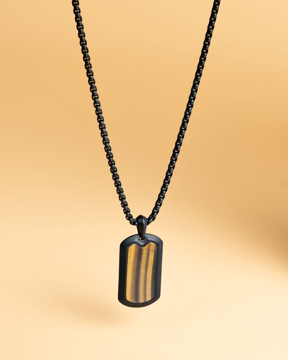 Muška ogrlica, podesiva, Imperium Black Tiger, GEMINI