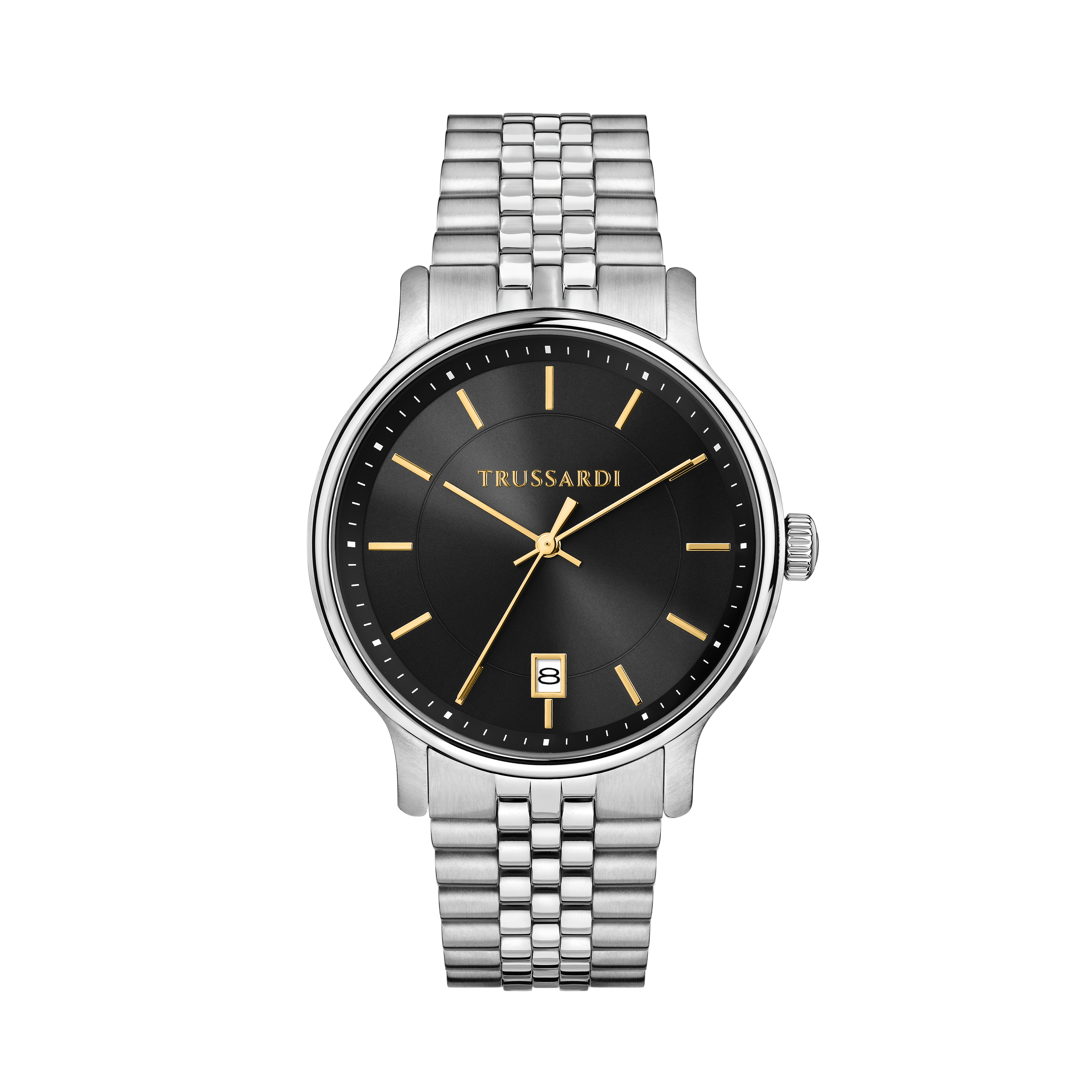 Men’s T-Inedito watch 39mm, black sunray dial, Trussardi