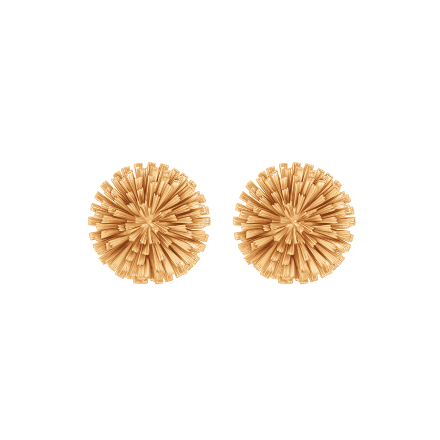 Cercei dama stud Bloom placat cu aur 1,6 cm, Lilou