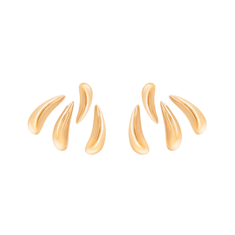 Ženske naušnice, tip stud, Forza, pozlačene, 1,2 cm, Lilou