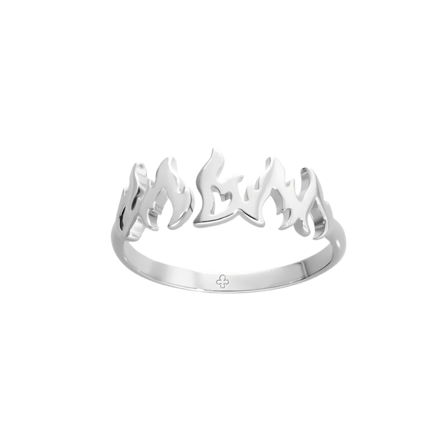 Ženski prsten Flame s 5 elemenata, srebrne boje, Lilou