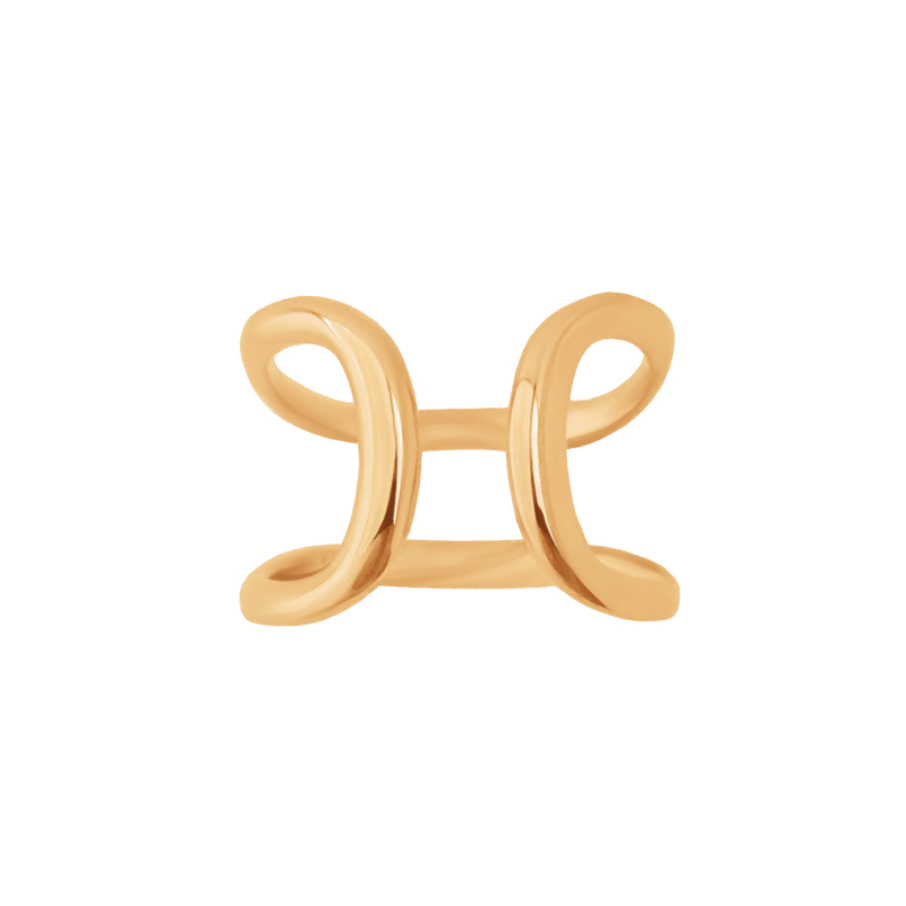 Ženski prsten s likom zodijačkog znaka Blizanci, pozlaćen, Lilou