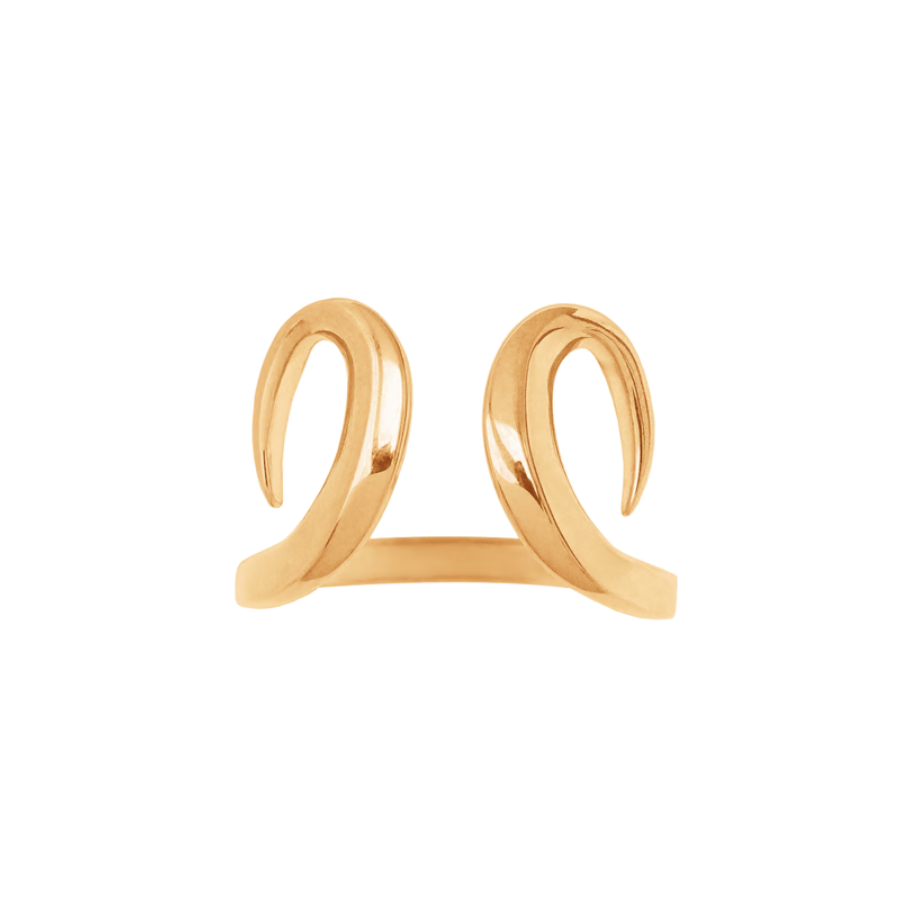 Women's ring zodiac Aries, gold-plated, Lilou