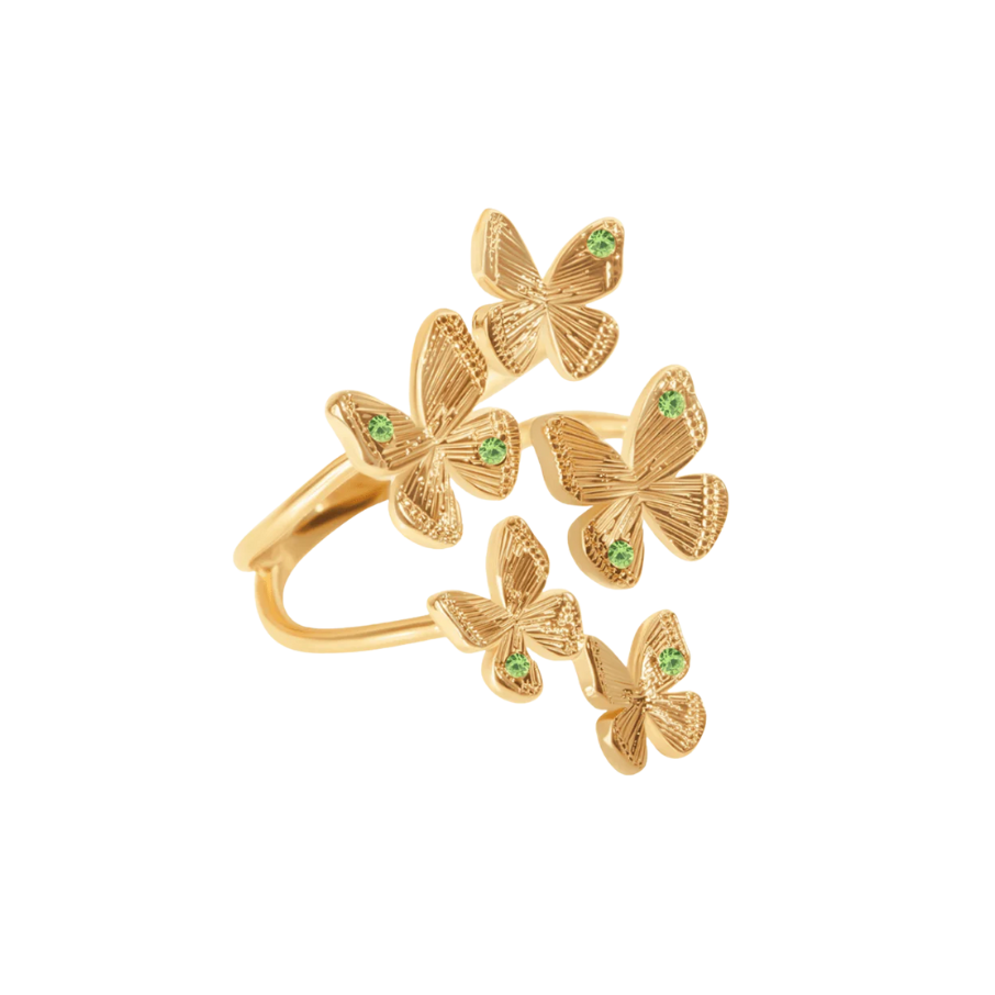 Ženski prsten Multi Papillon, pozlaćen, Lilou