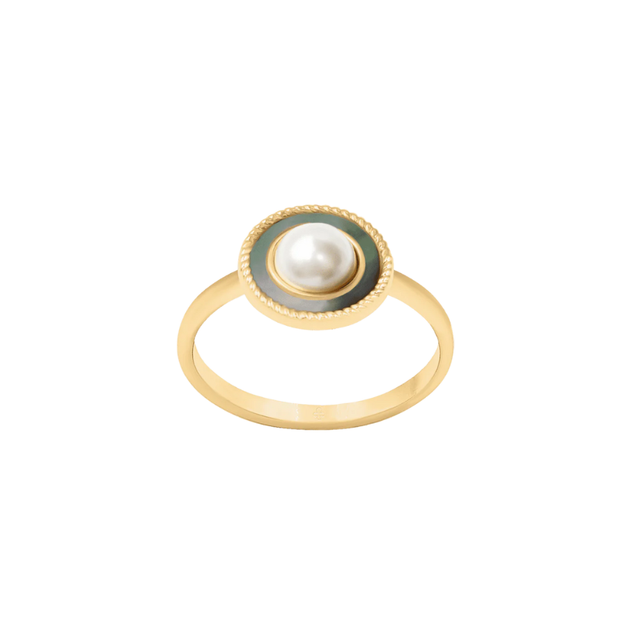 Women's ring Cosmos with white pearl, Lilou