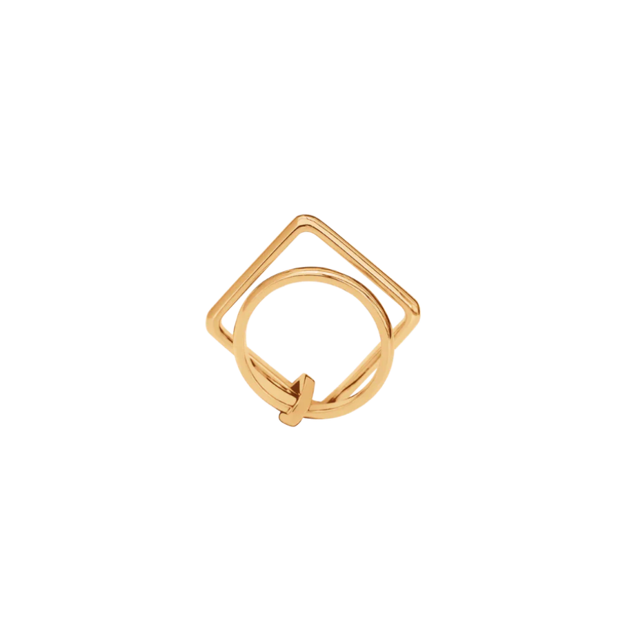 Ženski prsten California, pozlaćen, Lilou