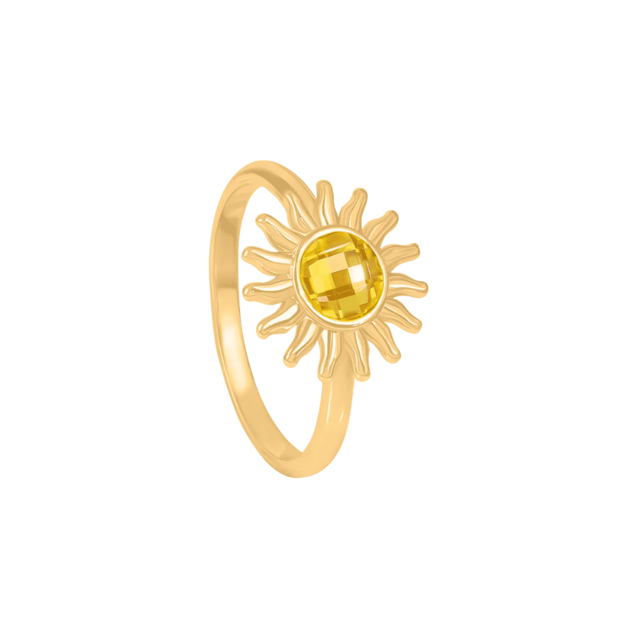 Ženski prsten Soleil 1,2 cm, pozlaćen, Lilou