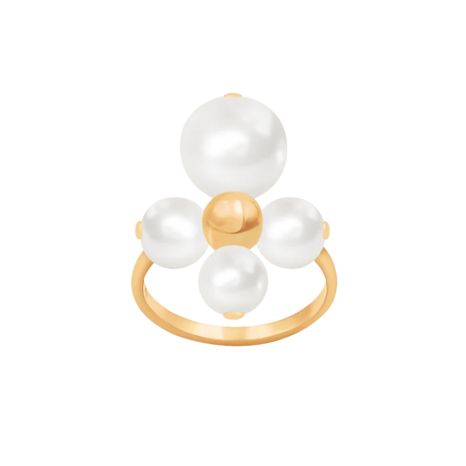 Women's ring Luck with pearls, Lilou