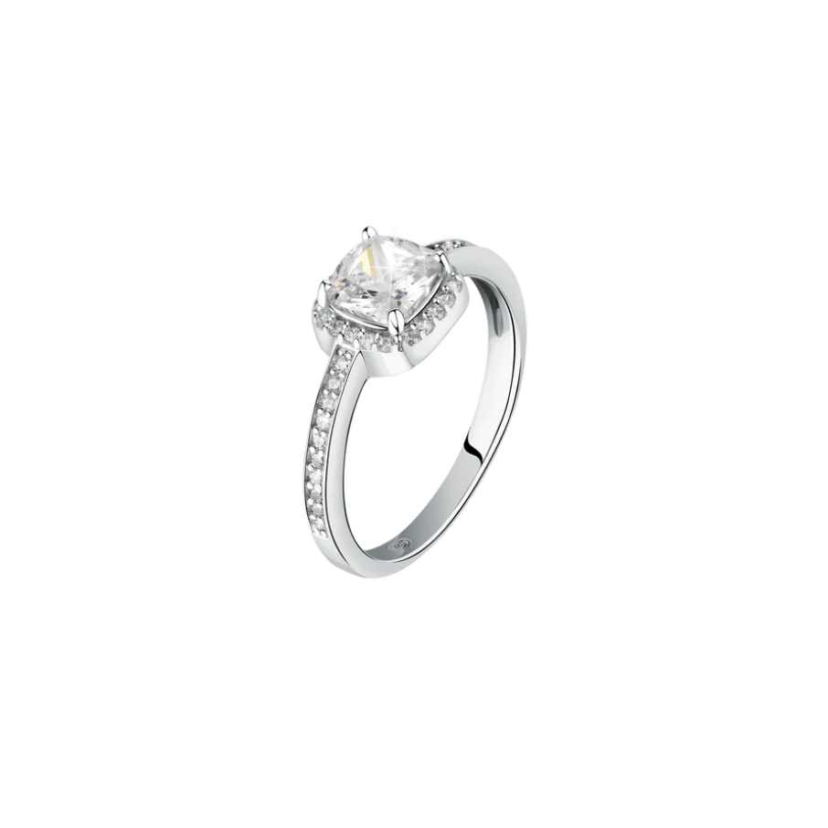 Women's ring sterling silver Tesori with square stone, MORELLATO
