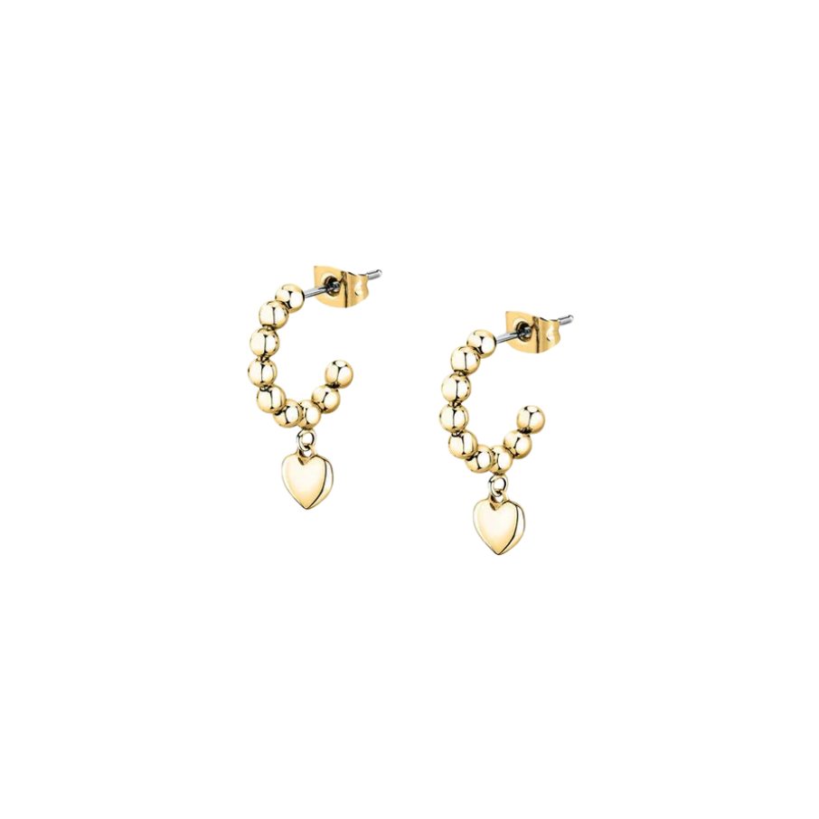 Ženske naušnice okruglog oblika Talismani s privjescima u obliku srca, MORELLATO