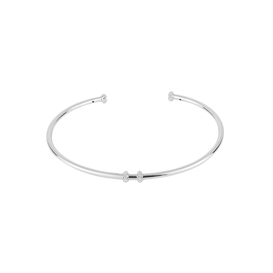 Ženski srebrni narukvic STORIE, kruti, ROSATO