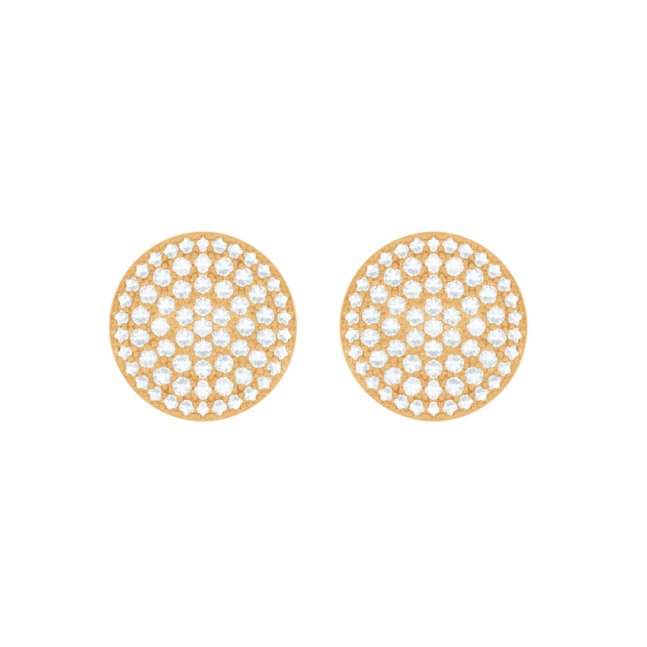 Ženske naušnice u obliku medaljona, pozlačene, Lilou