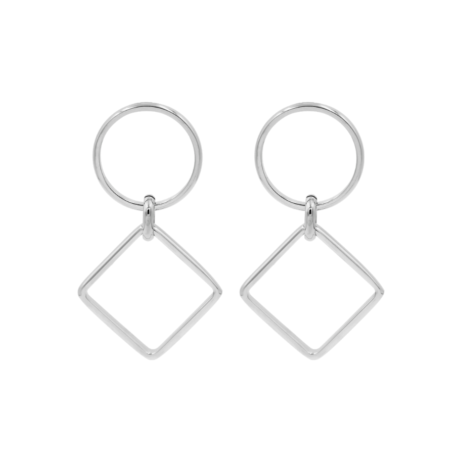 Ženske naušnice California Mini ručno izrađene, 5 cm, posrebrenje, Lilou