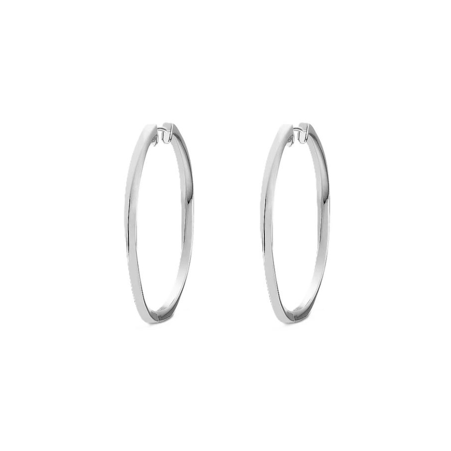 Ženske naušnice od srebra, okrugle, uvijene, JETTE