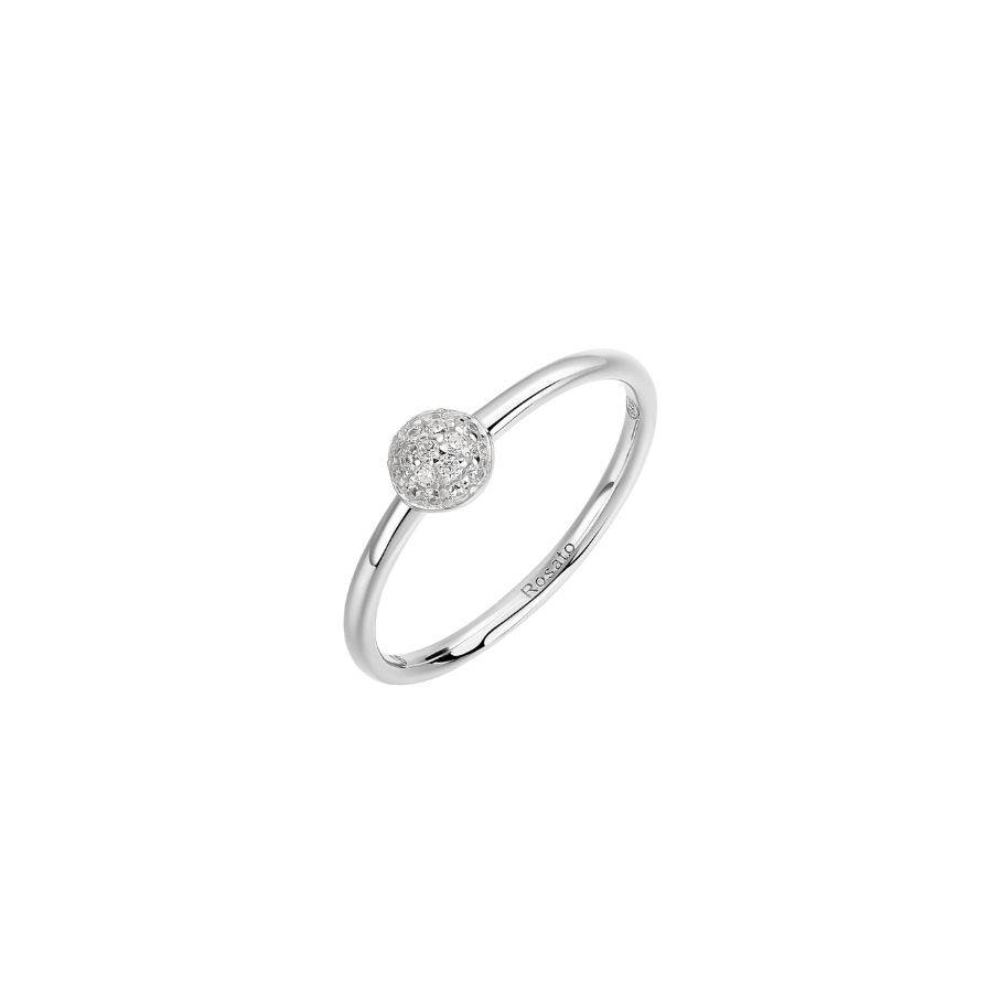 Ženski srebrni prsten BIANCA sa cirkonima, ROSATO