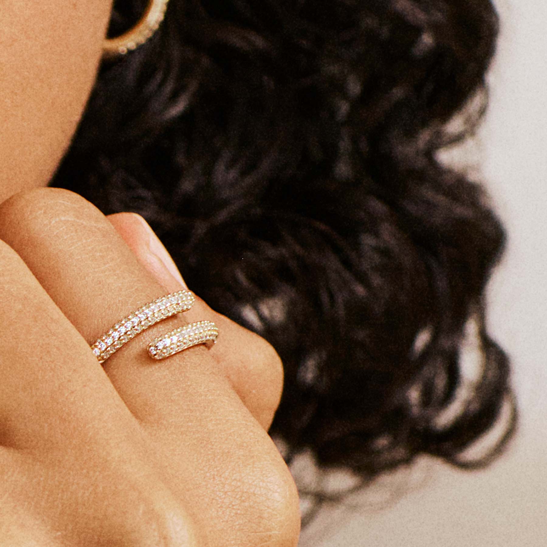 Ženski prsten od srebra s pozlaćenim slojem, BIANCA, ROSATO