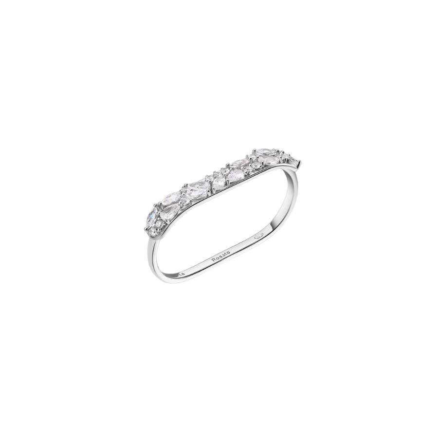 Ženski prsten od srebra s dva prstena, GEMMA, ROSATO