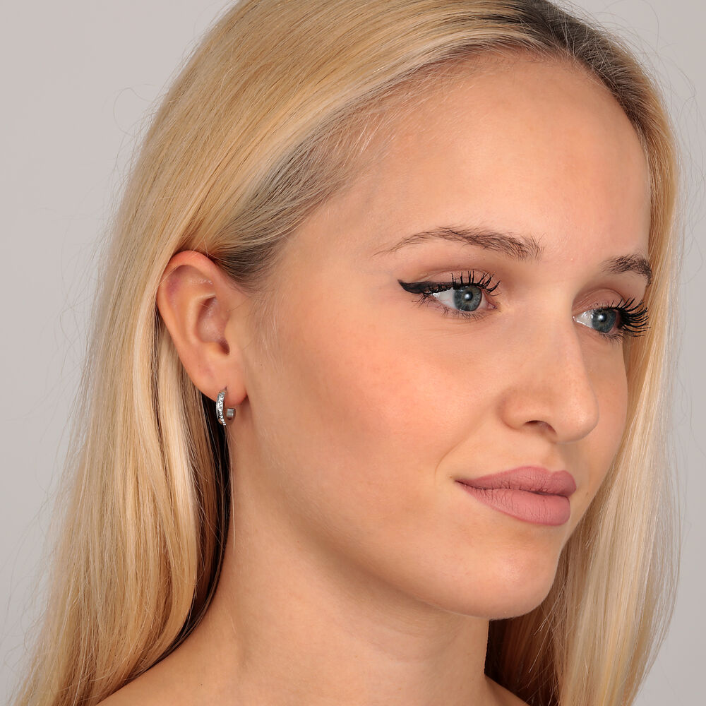 Ženske naušnice Creole sa kristalnim kamenjem