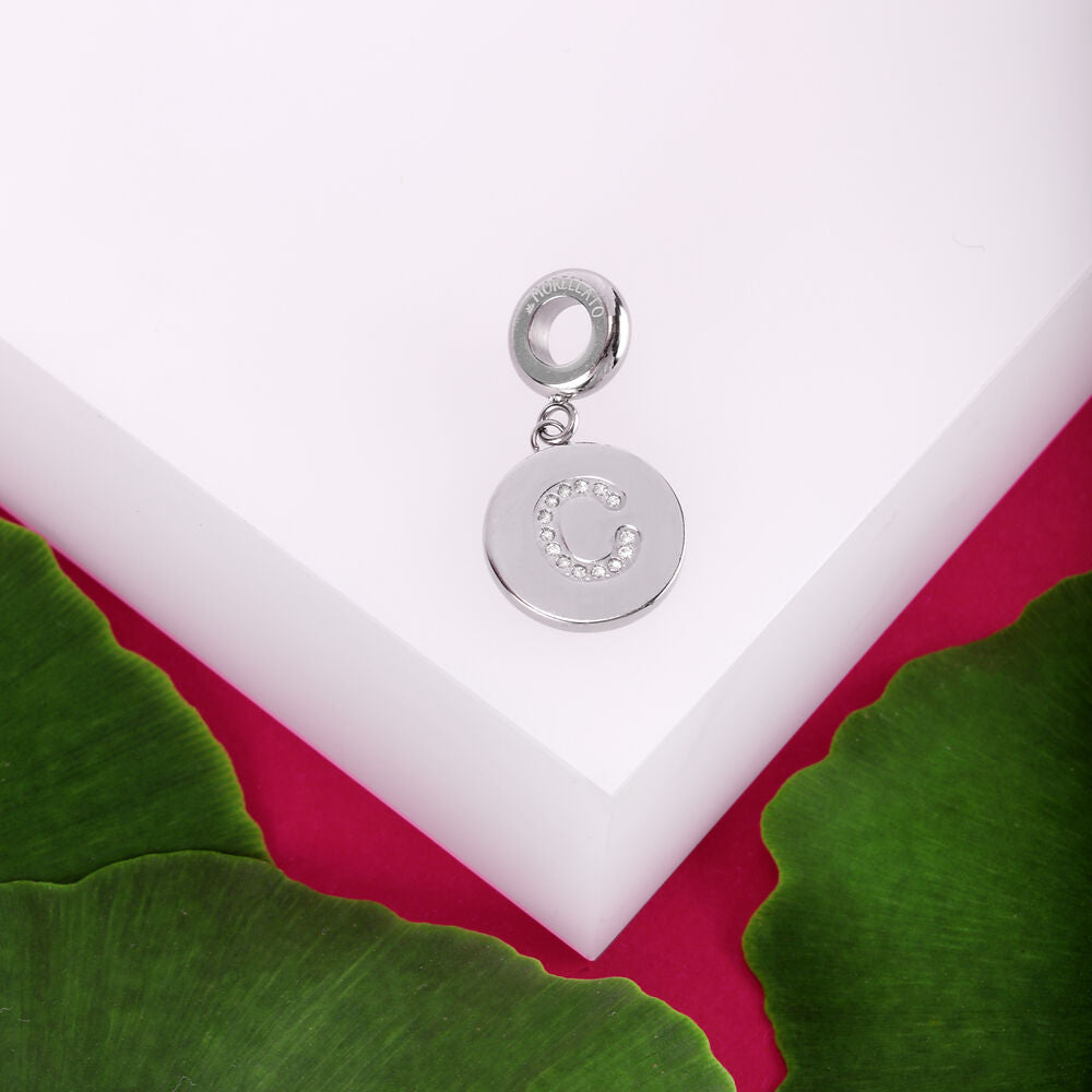 Women's charm pendant letter C, engravable, MORELLATO