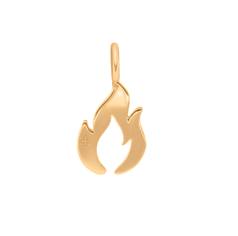 Ženski privjesak Flame, 1,6 cm, pozlaćen, Lilou