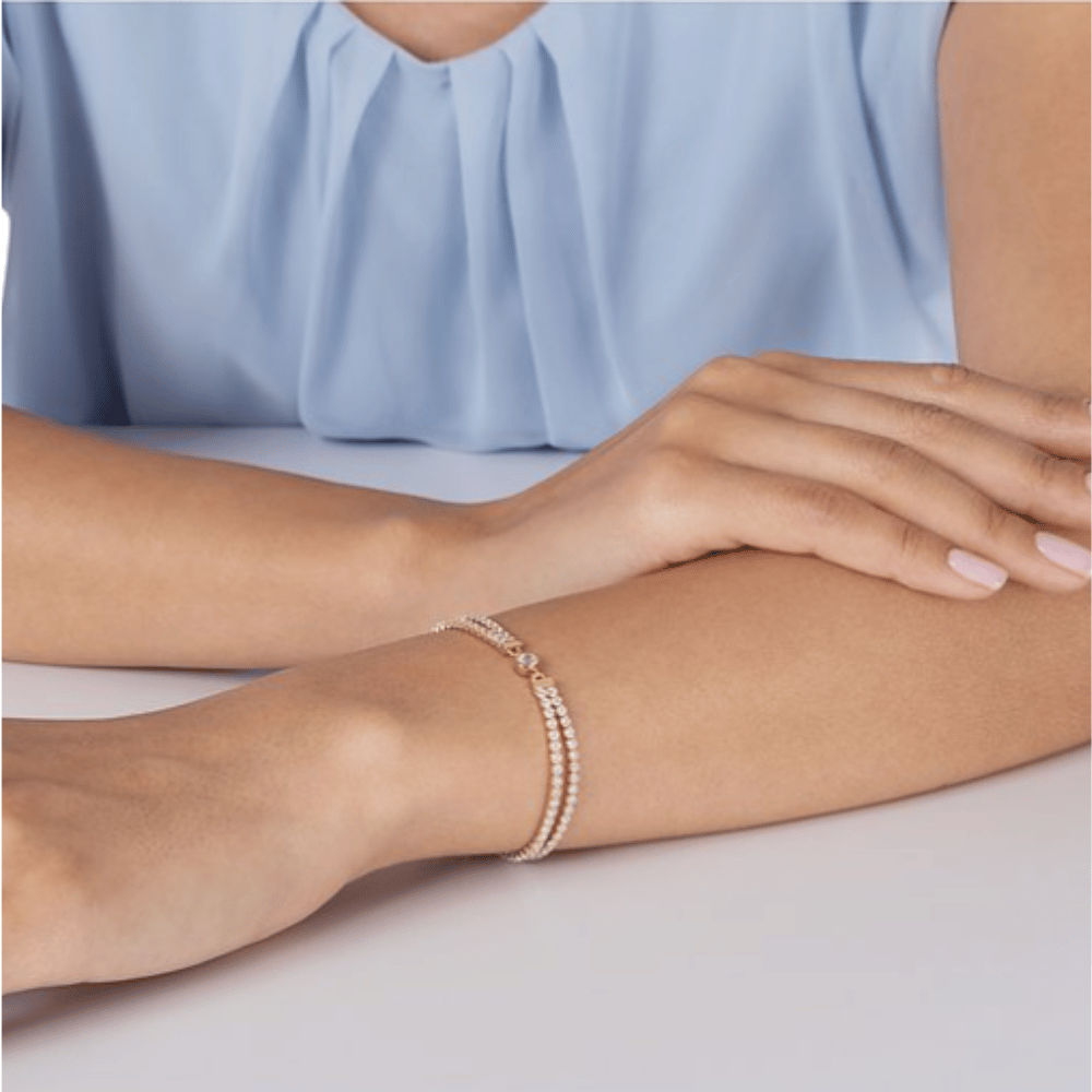 Ženski srebrni (925) podesivi narukvic CASCADE, zlatne boje, JETTE