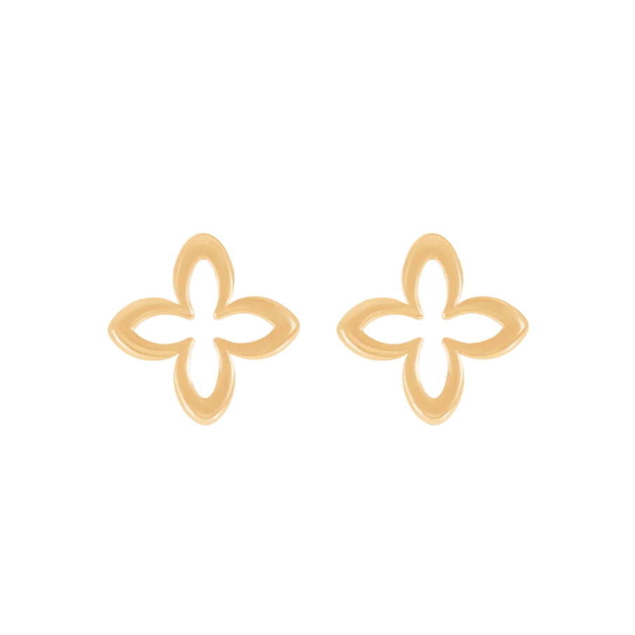 Ženske naušnice, bodljikave, u obliku ljiljana, pozlačene, Lilou