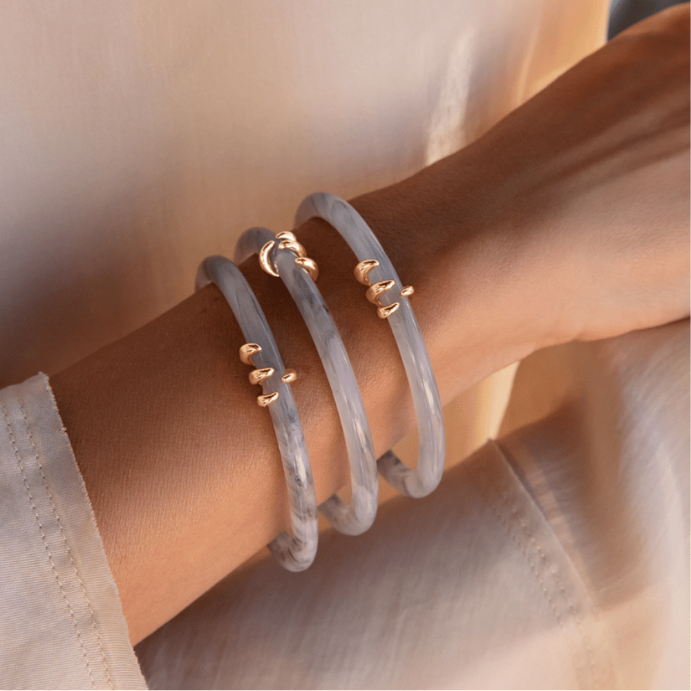 Bratara Forza din rasina gri placata cu aur - Bratari - 210/60/BRA/ZYW/SZA/PO - Lilou - Tessora