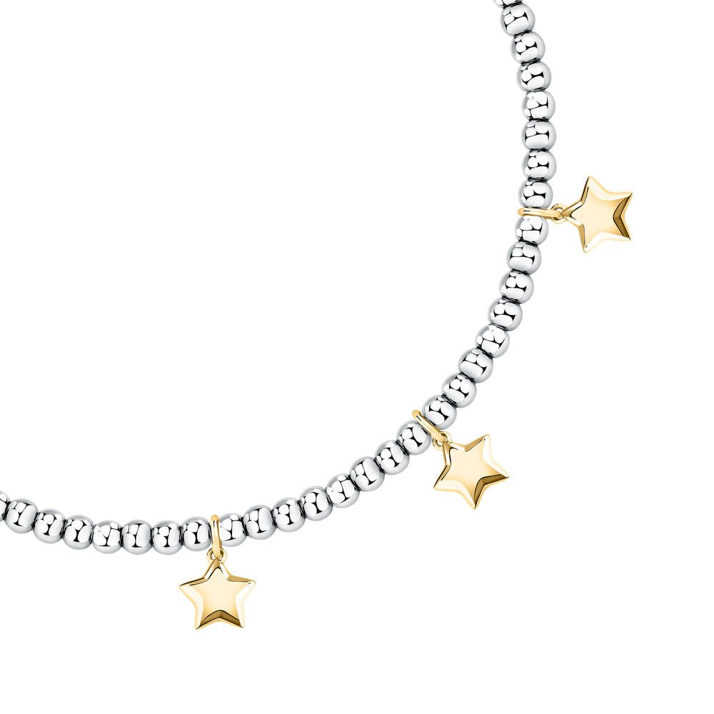 Bratara Talismani ajustabila cu trei pandantive steluta - Bratari ajustabile - SAIX26 - MORELLATO - Tessora