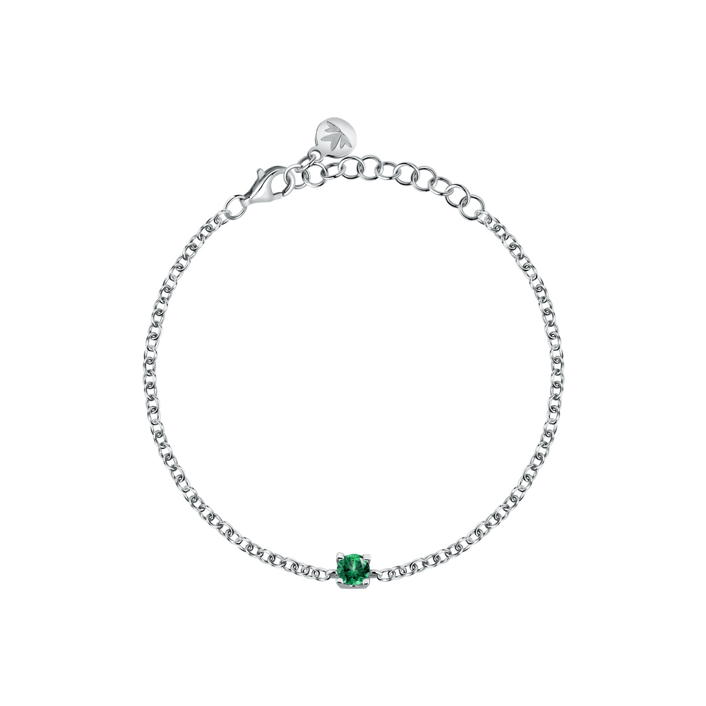 Bratara Tesori din argint cu piatra verde ajustabila de 16 + 3 cm - Bratari ajustabile - SAIW239 - MORELLATO - Tessora