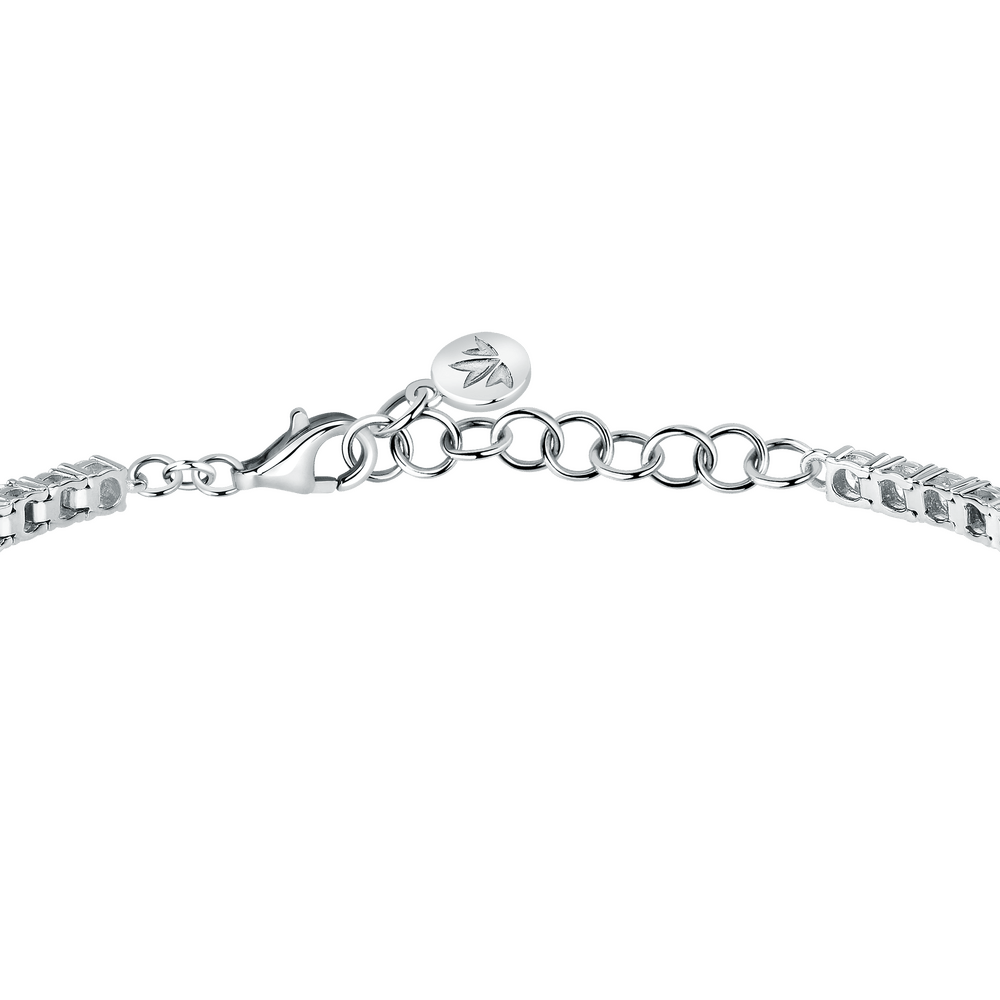 Bratara Tesori tennis cu inimioara albastra, ajustabila de 16 cm + extensie 3 cm - Bratari ajustabile - SAIW168 - MORELLATO - Tessora