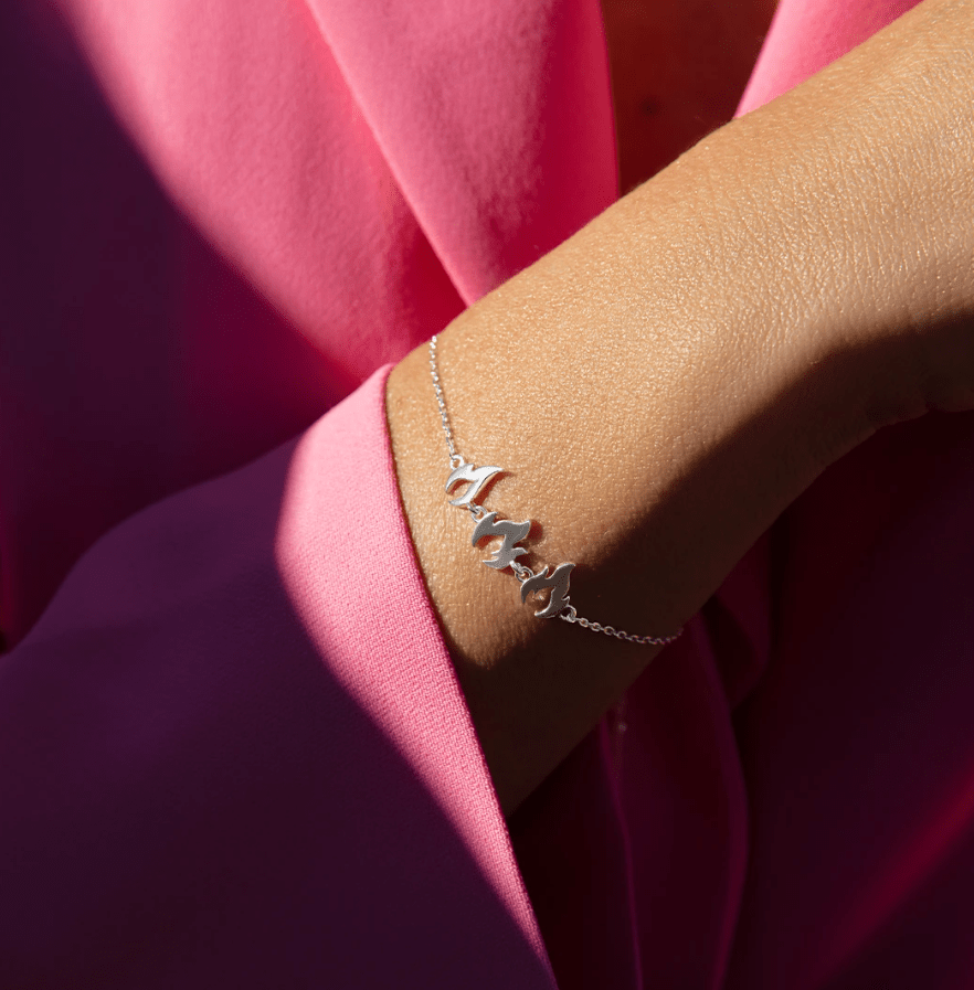 Bratara tip lant Flame cu 3 elemente, sistem slider. placata cu argint, Lilou - Bratari - 244/220/BRA/3/SR - Lilou - Tessora