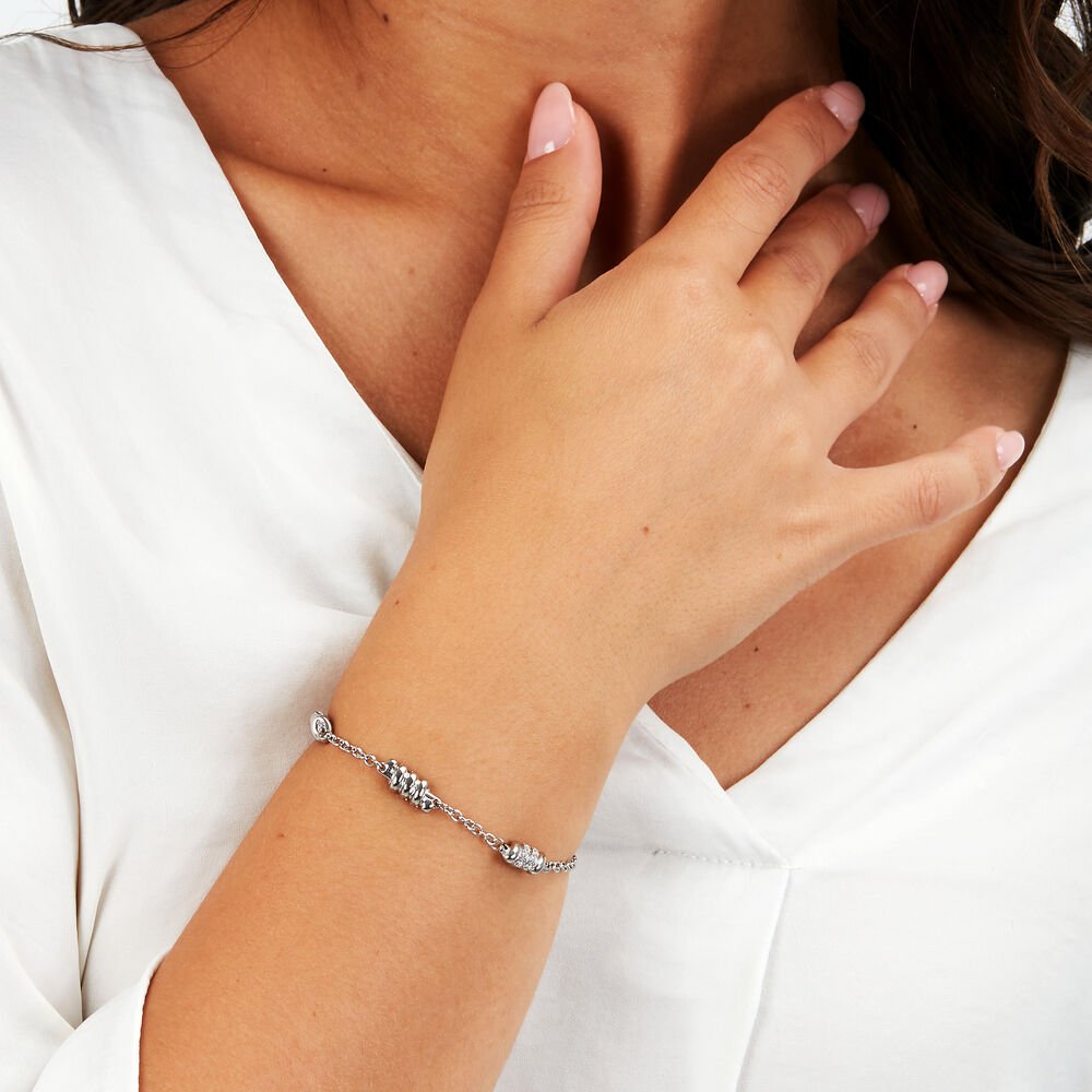 Bratara Torchon dama cu cristal alb - Bratari - SAWZ06 - MORELLATO - Tessora