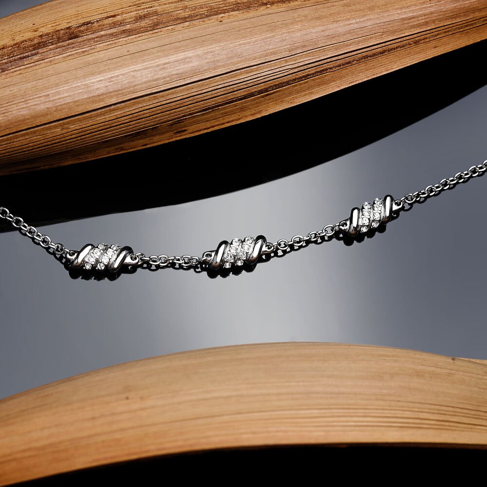 Bratara Torchon dama cu cristal alb - Bratari - SAWZ06 - MORELLATO - Tessora