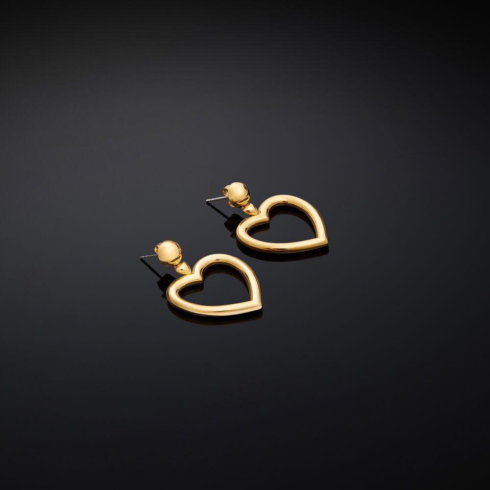 Cercei Bold in forma de inimioara - Cercei cu surub - j19axp03 - CHIARA FERRAGNI - Tessora