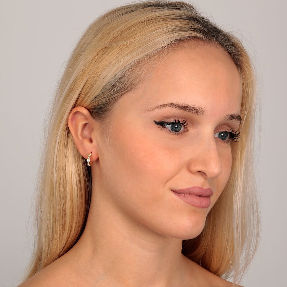 Cercei Creole cu pietricele de cristal - Cercei cu surub - saup05 - MORELLATO - Tessora