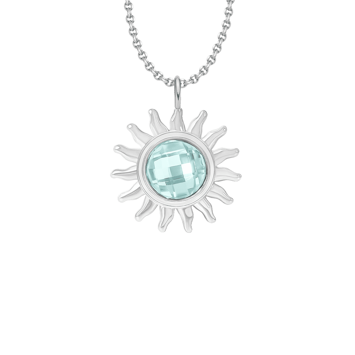 Colier Soleil de 50 cm, placat cu argint - Coliere - A03/MARKET/ANS/293 - Lilou - Tessora