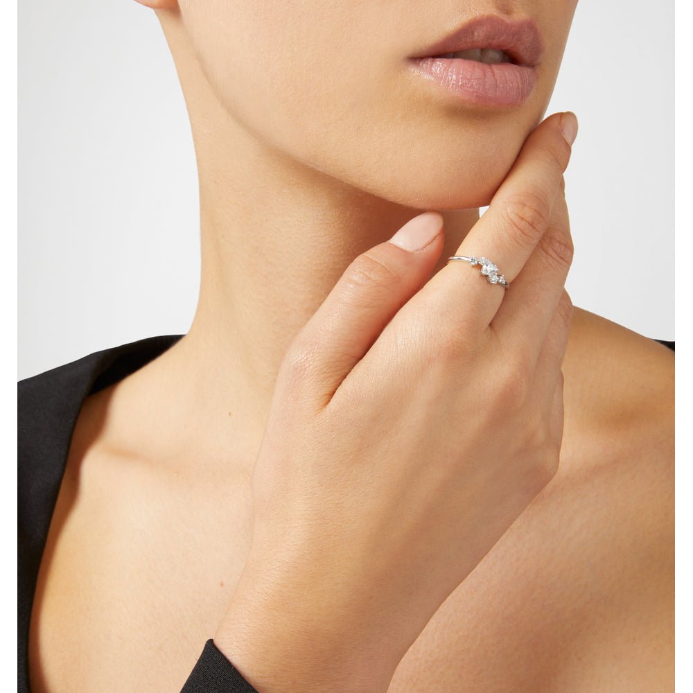 Inel din argint cu pietricile de zirconiu - Inele din argint - J19AXD29010 - CHIARA FERRAGNI - Tessora