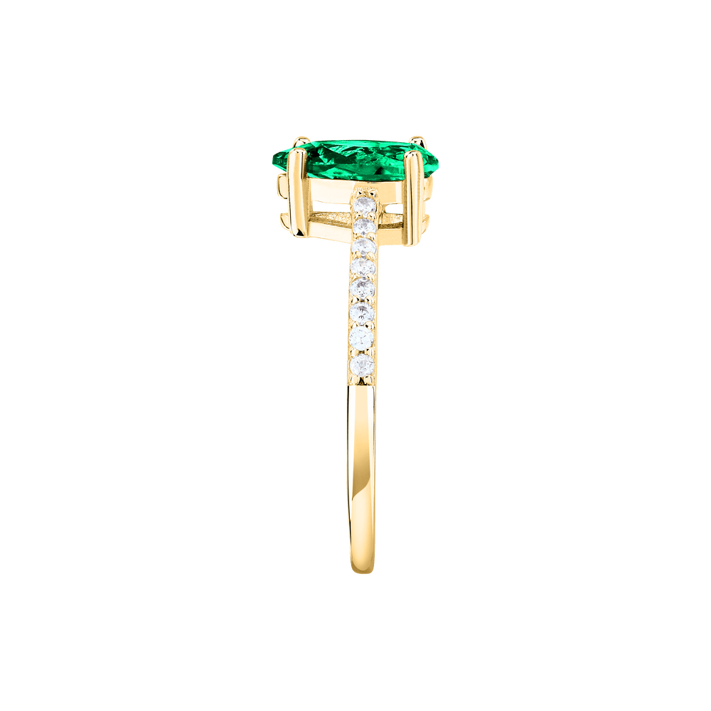 Inel Tesori cu piatra verde placat cu aur - Inele din argint - saiw203010 - MORELLATO - Tessora